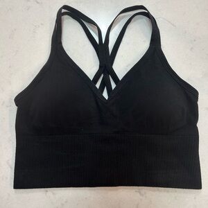 Zella Black Sports Bra with Criss-Cross Straps